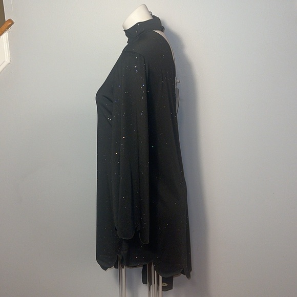 CBR NWT One shoulder Black Glitter dress. Small. - Picture 5 of 14